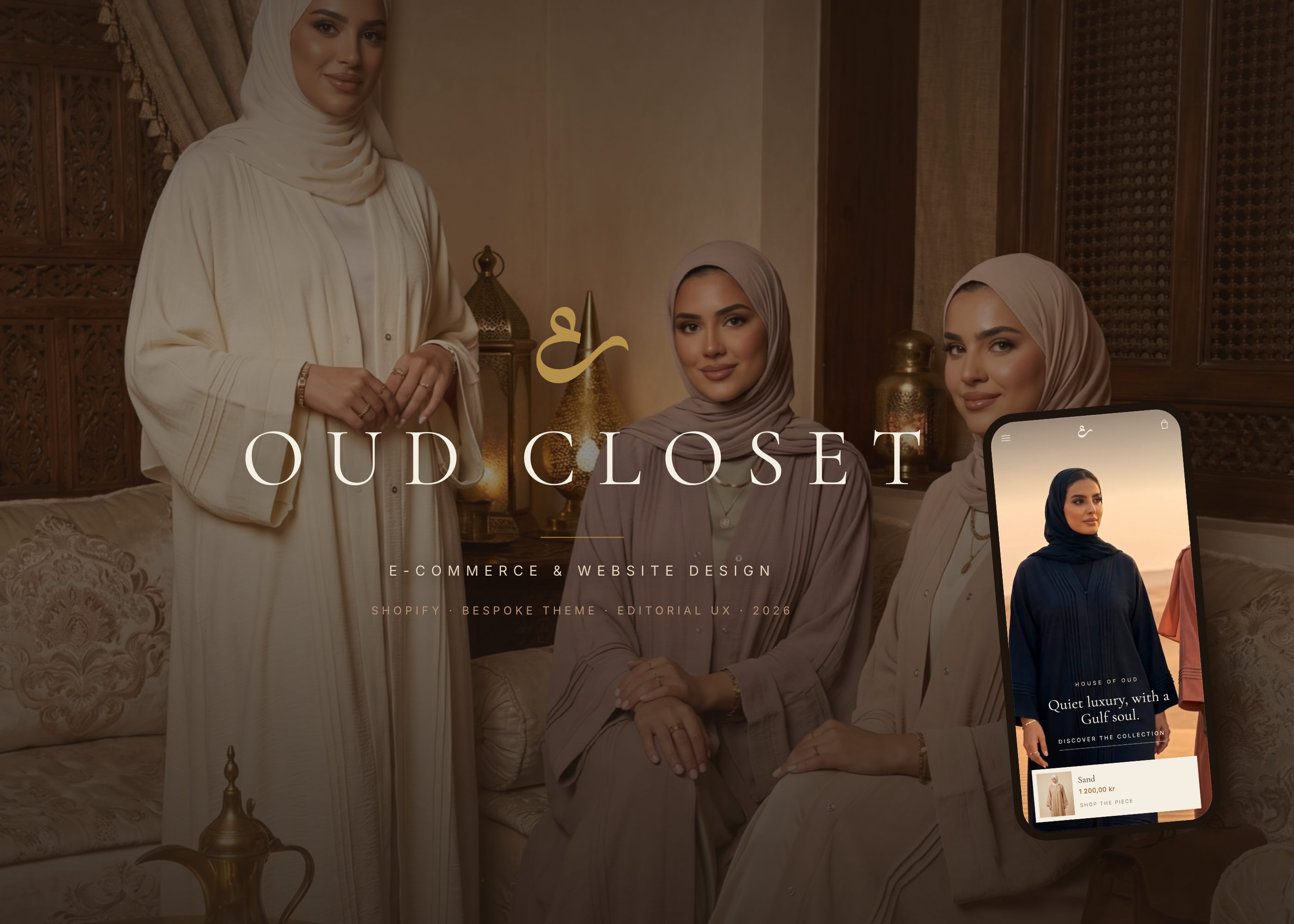 Oud Closet — luxury modest-fashion storefront designed by Itqan Studio